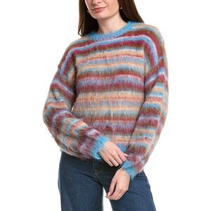 Color Block Womens  Wool-Blend Pullover, Purple